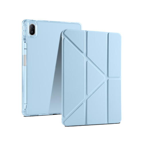Huawei Matepad SE 11 Kılıf Tri Folding Kalem Bölmeli Standlı Kılıf - Mavi