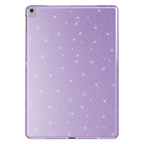 iPad 10.2 2021 (9.Nesil) Simli Parlak Görünümlü Tablet Koton Kılıf - Lila