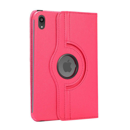 iPad Mini 2021 (6.Nesil) Dönebilen Standlı Kılıf - Pembe Koyu
