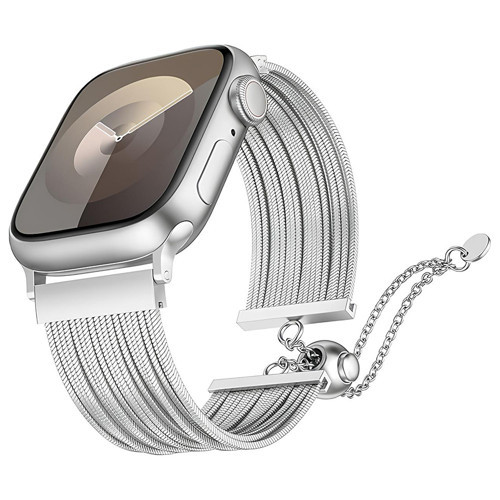 Watch 10 42mm KRD-137 Metal Hasır Kordon - Gümüş
