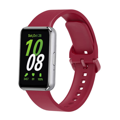 Galaxy Fit 3 Silikon Kordon KRD-110 Strap Kayış - Kırmızı