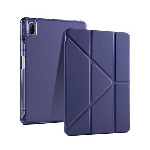 Huawei Matepad SE 11 Kılıf Tri Folding Kalem Bölmeli Standlı Kılıf - Lacivert