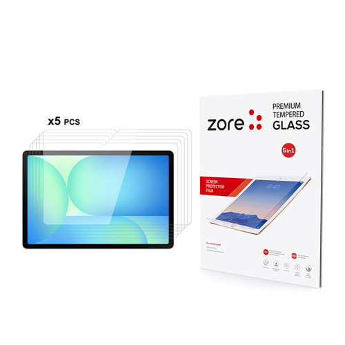 Galaxy Tab S10 FE Plus 5in1 Tablet Temperli Cam Ekran Koruyucu - Şeffaf