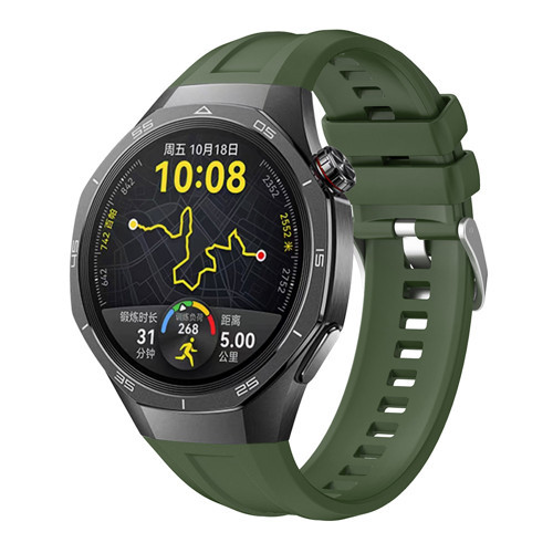 Huawei Watch GT 5 Pro 46mm KRD-130 Silikon Kordon Strap Kayış - Yeşil