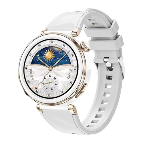 Huawei Watch GT 5 Pro 42mm KRD-129 Silikon Kordon Strap Kayış - Beyaz