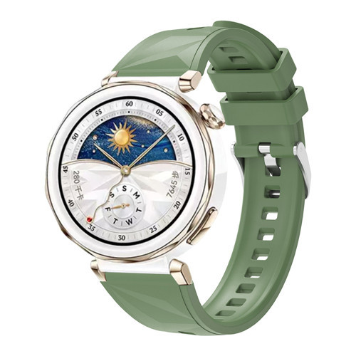 Huawei Watch GT 5 Pro 42mm KRD-129 Silikon Kordon Strap Kayış - Yeşil