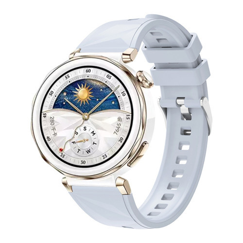 Huawei Watch GT 5 Pro 42mm KRD-129 Silikon Kordon Strap Kayış - Buz Mavisi