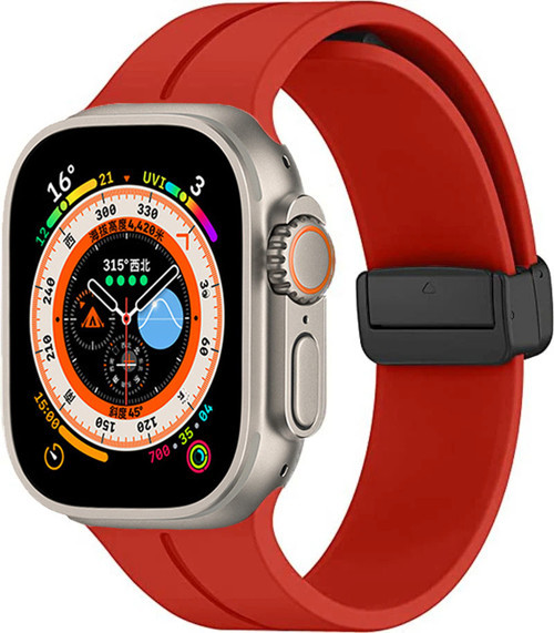 Watch Ultra 49mm KRD-84 Silikon Kordon - Kırmızı
