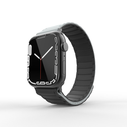 Watch 10 46mm KRD-122 Silikon Kordon Strap Kayış - Siyah-Gri