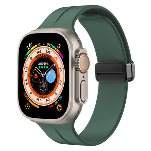 Watch Ultra 49mm KRD-84 Silikon Kordon - Koyu Yeşil