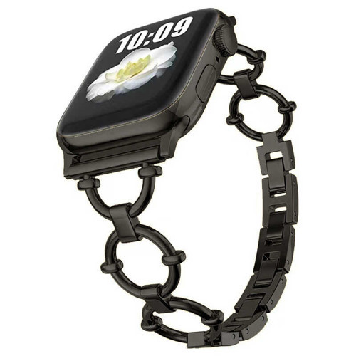  Watch Ultra 49mm Kordon KRD-56 Metal Strap Kayış - Siyah