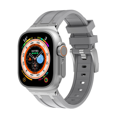 Watch Ultra 49mm KRD-89 Silikon Kordon - Gümüş