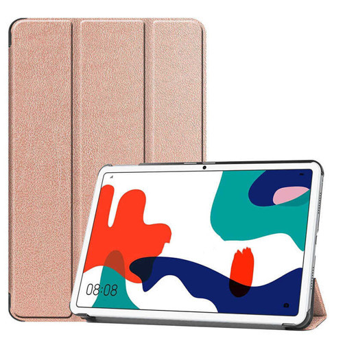 Huawei MatePad 10.4 Smart Cover Standlı 1-1 Kılıf - Rose Gold