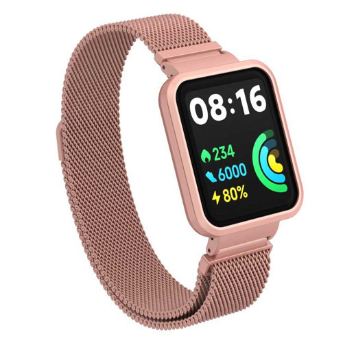 Xiaomi Redmi Watch 2 Lite KRD-58 Metal Kordon - Pembe Açık
