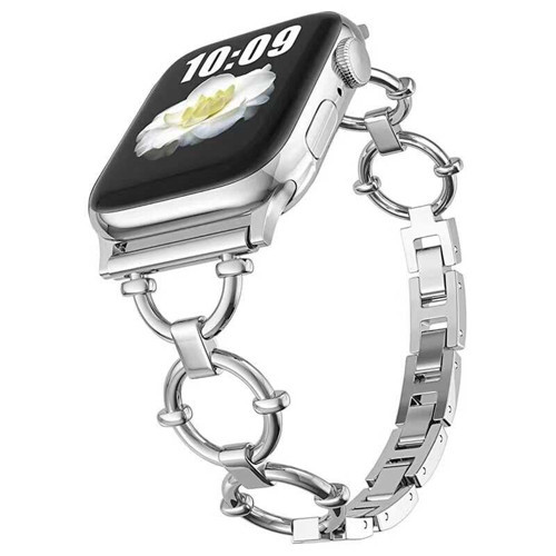  Watch Ultra 49mm Kordon KRD-56 Metal Strap Kayış - Gümüş