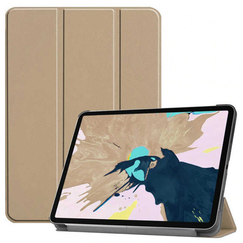iPad Pro 11 2020 (2.Nesil) Smart Cover Standlı 1-1 Kılıf - Gold