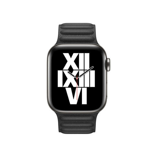  Watch Ultra 49mm Kordon KRD-34 Deri Strap Kayış - Siyah