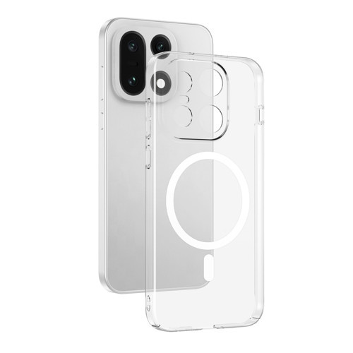 One Plus 15 5G Kamera Korumalı M-Safe Şarj Özellikli Şeffaf London Sert PC Kılıf - Şeffaf