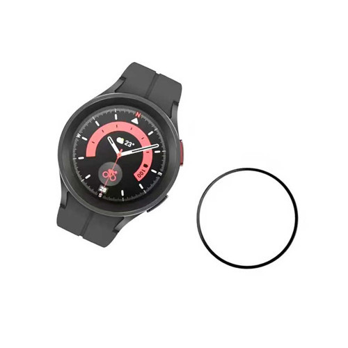 Galaxy Watch 5 Pro 45mm PMMA Pet Saat Ekran Koruyucu - Siyah