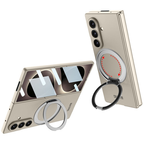Galaxy Z Fold 8 Ultra Kılıf M-safe Şarj Özellikli Kıpta Yüzüklü Kamera Korumalı Kılıf - Titanyum