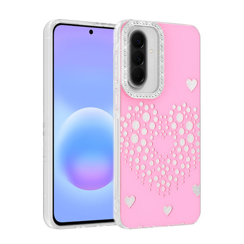 Galaxy S25 FE Kılıf Damla Taşlı Rivas Sert PC Kılıf - Pembe