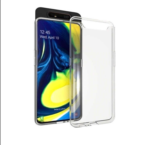 Galaxy A80 Kılıf Süper Silikon Kılıf - Renksiz