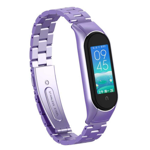 Xiaomi Mi Band 6 KRD-04 Metal Kordon - Lila