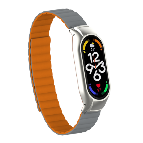Xiaomi Mi Band 7 KRD-69 Kordon - Gri-Turuncu
