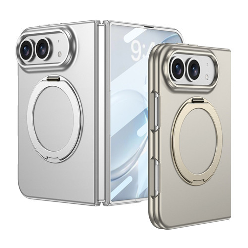 iPhone Duo Kılıf M-safe Şarj Özellikli Kıpta Yüzüklü Kamera Korumalı Kılıf - Titanyum