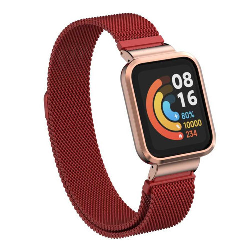 Xiaomi Redmi Watch (Mi Watch Lite) KRD-58 Metal Kordon - Kırmızı