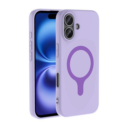 iPhone 17 Kılıf M-Safe Şarj Özellikli Aris Silikon Kılıf - Lila