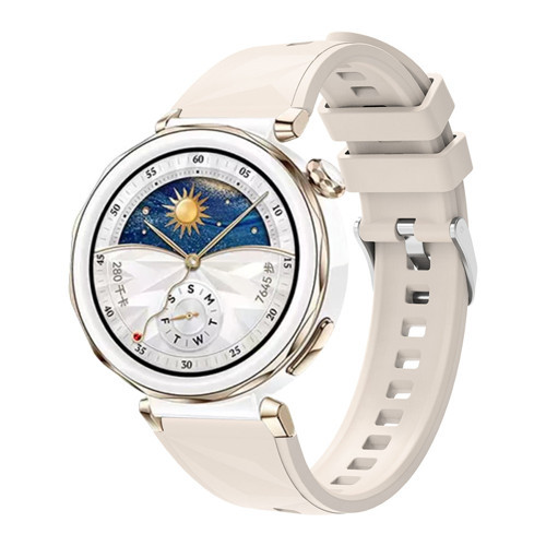 Huawei Watch GT 5 Pro 42mm KRD-129 Silikon Kordon Strap Kayış - Starlight