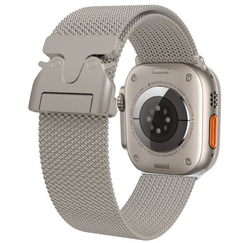 Watch 10 42mm KRD-25 Metal Hasır Kordon - Gri