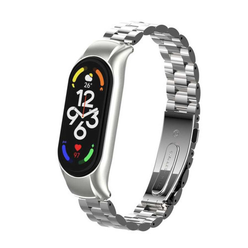Xiaomi Mi Band 7 KRD-04 Metal Kordon - Gümüş