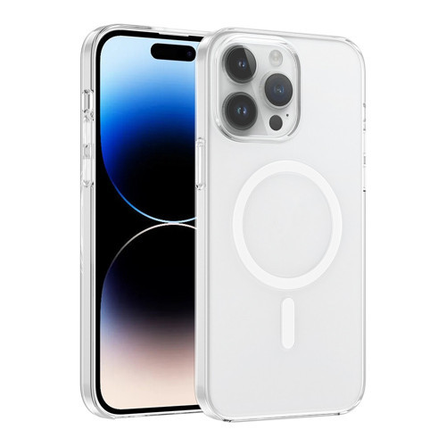iPhone 14 Pro Max Kılıf IC Çipli Wireless Şarj Özellikli Şeffaf Orjin Kılıf - Şeffaf
