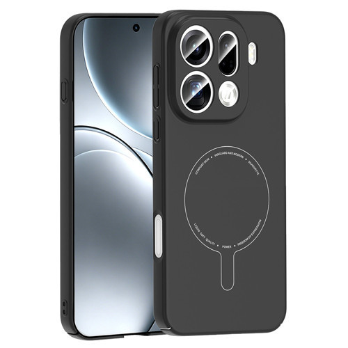 Oppo Find X9 Pro Kılıf M-Safe Şarj Özellikli Kamera Korumalı Elio Sert PC Kılıf - Siyah