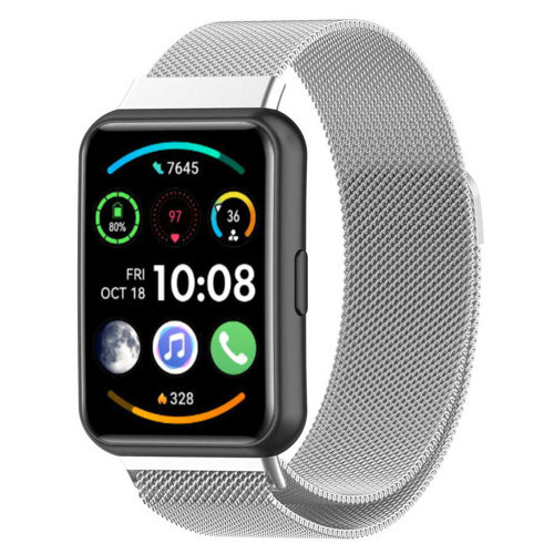 Huawei Watch Fit 2 KRD-01 Metal Kordon - Gümüş