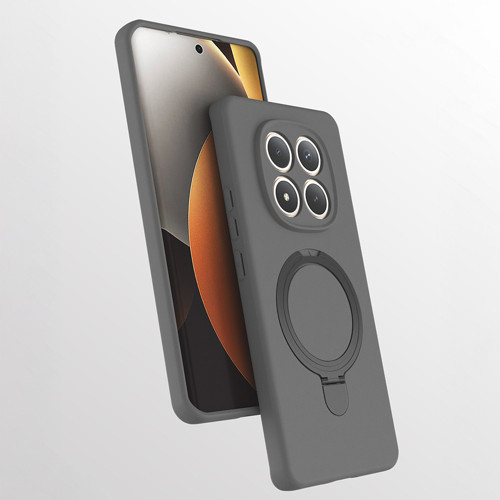 Xiaomi Redmi Note 15 Pro 4G Kılıf M-safe Şarj Özellikli Standlı Samara Kılıf - Titanyum-Gri