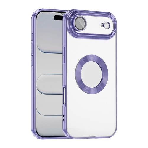 iPhone 17 Air Kılıf Kamera Korumalı Logo Gösteren Omega Kılıf - Lila