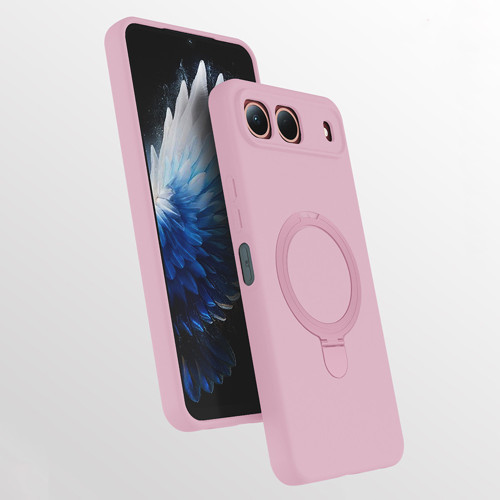 Tecno Spark 40 5G Kılıf M-safe Şarj Özellikli Standlı Samara Kılıf - Pembe