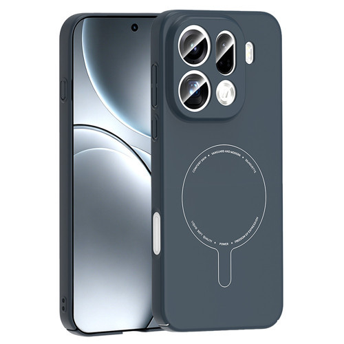 Oppo Find X9 Pro Kılıf M-Safe Şarj Özellikli Kamera Korumalı Elio Sert PC Kılıf - Lacivert