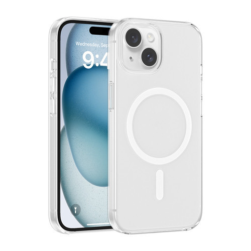 iPhone 14 Kılıf IC Çipli Wireless Şarj Özellikli Şeffaf Orjin Kılıf - Şeffaf