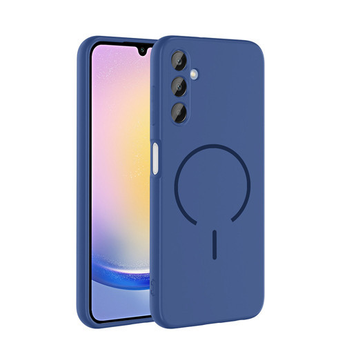 Galaxy A25 Kılıf M-safe Şarj Özellikli Meta Kılıf - Lacivert