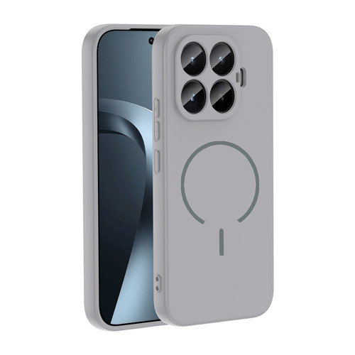Xiaomi 17T Kılıf M-safe Şarj Özellikli Meta Kılıf - Titanyum-Gri