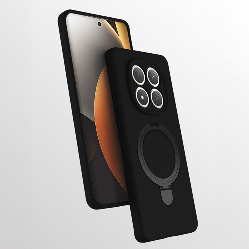 Xiaomi Redmi Note 15 Pro Kılıf M-safe Şarj Özellikli Standlı Samara Kılıf - Siyah