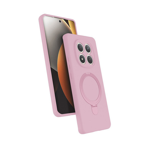 Xiaomi Redmi Note 15 Pro 4G Kılıf M-safe Şarj Özellikli Standlı Samara Kılıf - Pembe