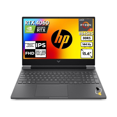 Victus B82N6EA Fr8| Amd Ryzen™ 7 8845HS | 32 GB Ddr5 Ram | 1 Tb | Nvıdıa® Geforce Rtx™ 4060 | 15, 6 Inç Fhd IPS 144 Hz | Windows 11 Pro | Gaming Laptop |