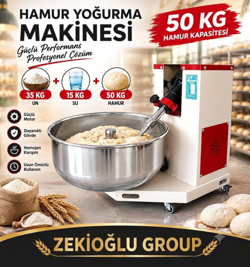 50 KG Hamur Kapasiteli Profesyonel Hamur Makinesi KAYIŞLI MODEL Hamur Yoğurma Makinesi Hamur Karma Makinesi Çıkmalı Kaza