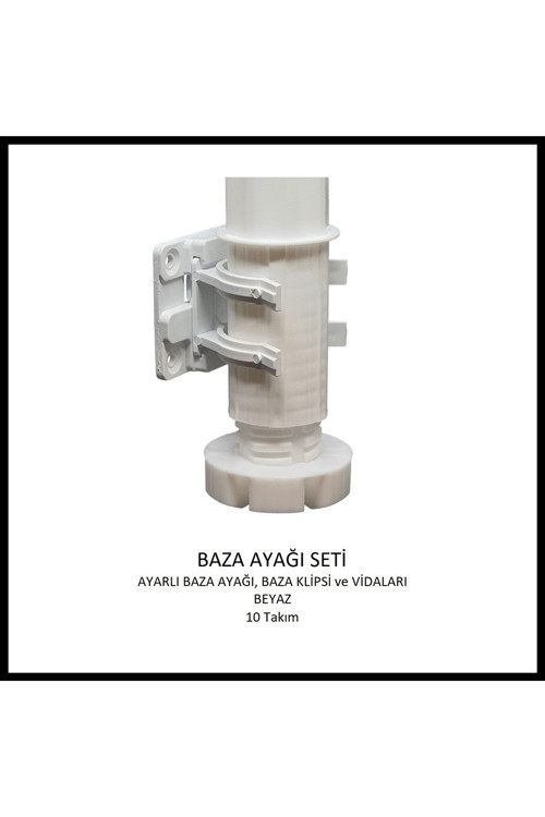 BAZA AYAĞI SETİ, 10 cm, Beyaz, 10 Takım