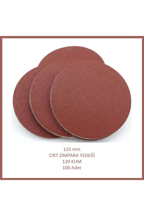 125 mm Cırt Zımpara Yedeği, 120 Kum (100 Adet)